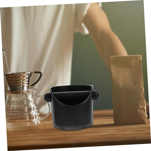 WHAMVOX Espresso Grinds Waste Container Lip Gloss Containers Black Container Coffee Grounds Container Espresso Grinding Waster Holder Coffee Knock Holder Waste Bin Trash Can