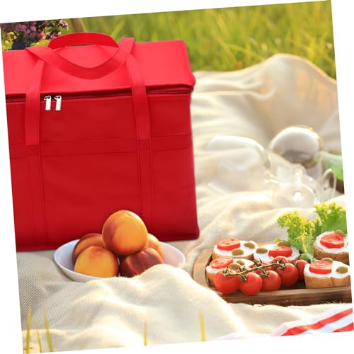 FONDOTIN 4pcs Insulation Bags Thermal Bags for Cold Food Insulated Grocery Bags Portable Insulation Bag Lunch Bags for Adults Shopping Tote Bag Insulated Food Carrier Non-Woven Fabric