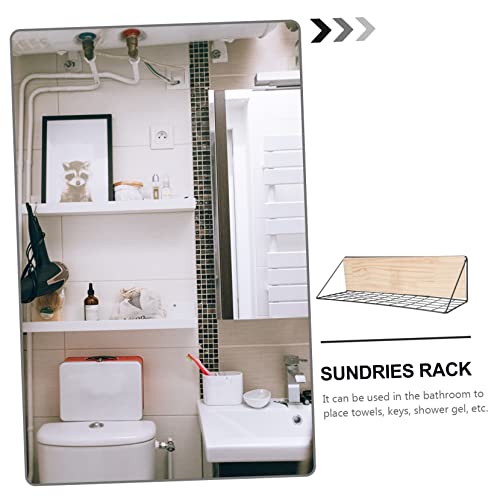 HOMOCONO 1pc Storage Rack Home Supplies Rack Sundries Organizing Holder Storage Mounted Shelves for Storage Multifunctional Wall Shelf Useful Wall Shelf House Gadgets Home Items Solid Wood