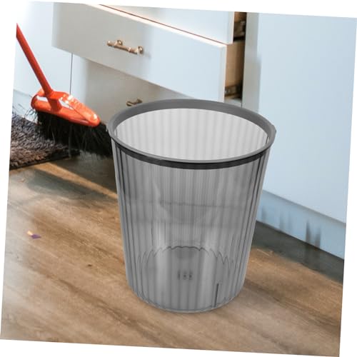 WHAMVOX Transparent Trash Can Office Trash Can Waste Bucket Trash Bin Garbage Bucket Home Rubbish Can Home Trash Can Home Garbage Can Rectangular Trash Can Rubbish Storage Can Grey The Pet