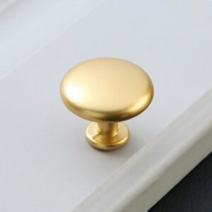 Aluminum Round Cabinet Knob, Gold