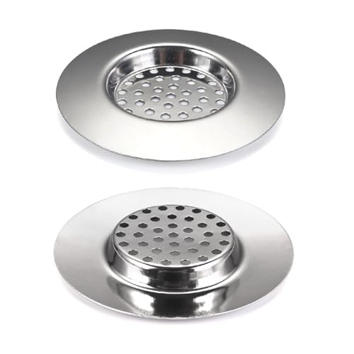 Bathroom Sink Drain Strainer Stainless Steel Bathtub Shower Drain Filter Basket Hair Catcher for Kitchen Laundry Floor