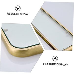 CORHAD 1 PC Glass Shelf Wall Floating Shelves Car Decor Bathroom Towel Towel Bathroom Wall-Mounted Rack Toilet Storage Rack Bathroom Towel Bar Corner Shelf Stand Brass