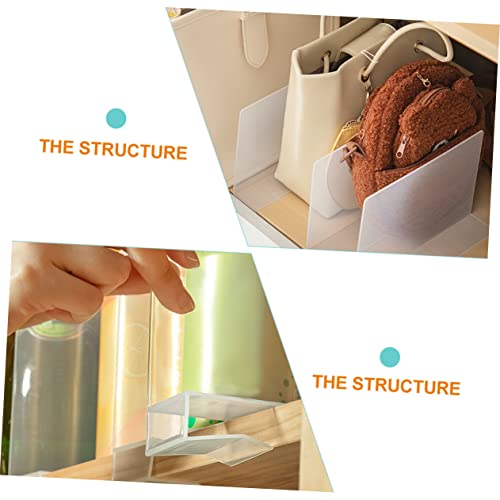 Levemolo 4pcs Partition Plate Closet Shelf Separators Adjustable Shelves Shelving Clothes Divider Book Shelf Dividers Compartment Storage Partition Closet Divider Clear Shelf Transparent Pp