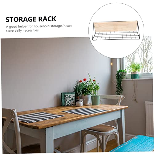 HOMOCONO 1pc Storage Rack Home Supplies Rack Sundries Organizing Holder Storage Mounted Shelves for Storage Multifunctional Wall Shelf Useful Wall Shelf House Gadgets Home Items Solid Wood