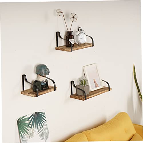 GOOHOCHY 3pcs Shelves for Bedroom Entryway Sundries Shelf Wooden Minimalist Storage Shelf Wall Storage Stand