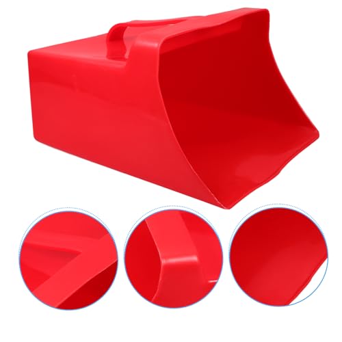 Mobestech Garbage Cleaning Dustpan Garden Dustpans Trash Cleaning Shovels Industrial Dustpan Upright Pans Kitchen Dustpans Small Dust Pan Lobby Dustpan Dust Pan for Home Cleaning Plastic Red