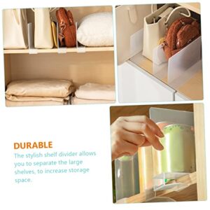 Levemolo 4pcs Partition Plate Closet Shelf Separators Adjustable Shelves Shelving Clothes Divider Book Shelf Dividers Compartment Storage Partition Closet Divider Clear Shelf Transparent Pp