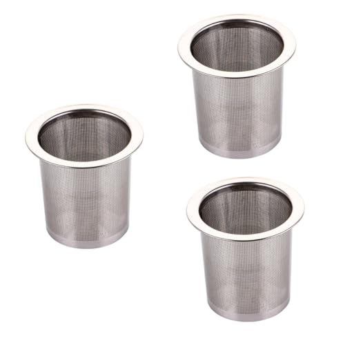 Mikinona 3pcs Stainless Steel Tea Strainer Mesh Strainer Extra Fine Mesh Tea Infuser Cold Brew Coffee Filter Tea Infuser Basket Tea Filter Coffee Espresso Machine Tea Ball Infuser Large Tea