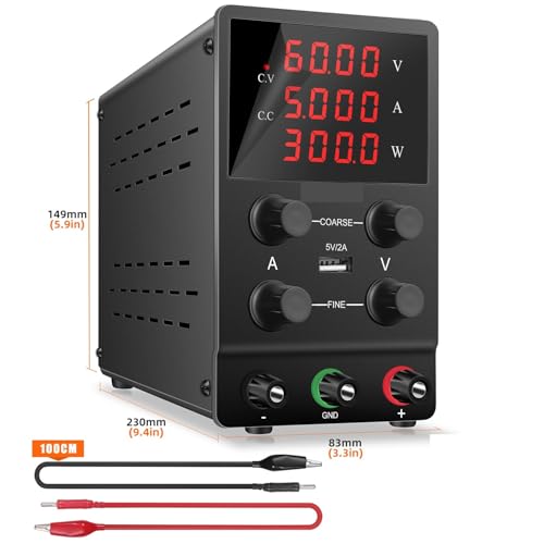 Dc Power Supply, Adjustable Voltage and Current, Sps605 60V 5A