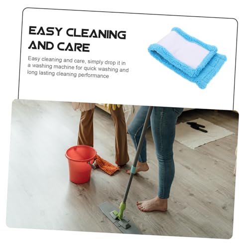 Outanaya 2pcs Mop Refill Mop Sponge Pad Alda Flat Mop and Bucket Floor Mops Commercial Mop Sanitary Napkin Moppe Floor Cleaning Tool Mop Head Cap Vassevirgin Blue