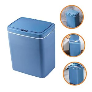 HOMOCONO Smart Trash Can Electronic Sensor Waste Bin Bins with Lids Kitchen Trash Can Automatic Garbage Bin Trash Can Dispenser Containers with Lids Motion Sensor Trash Can Plastic Blue