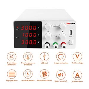 DC Switching Power Supply, SPS-W3010, 30V 10A Digital Variable Power Source for Laboratory Test