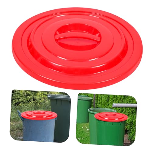 SOESFOUFU Trash Can Trash Can Cover Outdoor Trash Cans Portable Large Trash Cans Trash Can Lids Litter Boxes Bins Large Waste Bin Lid Plastic Garbage Can Lid Red