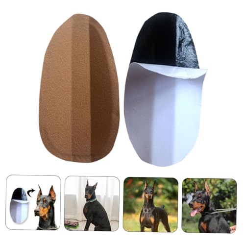 FONDOTIN 1 Pair Dog Ear Stickers Dandelion Dog Ear Posting Kit Doberman Ear Posting Tape Dog Ear Correction Tape Ear Stand up Support Dog Ear Vertical Holder Dogs Puppy Milk Coffee