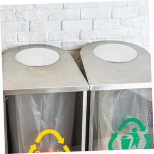 CHILDWEET Embedded Trash Can Lid Rubbish Bin Trash Can Lids Waste Bin Lid Round Counter Top Cover Countertop Cover Trash Grommets Garbage Bin Lid Trash Can Cover Silver Stainless Steel