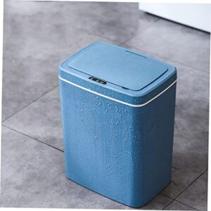 HOMOCONO Smart Trash Can Electronic Sensor Waste Bin Bins with Lids Kitchen Trash Can Automatic Garbage Bin Trash Can Dispenser Containers with Lids Motion Sensor Trash Can Plastic Blue