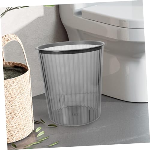 WHAMVOX Transparent Trash Can Office Trash Can Waste Bucket Trash Bin Garbage Bucket Home Rubbish Can Home Trash Can Home Garbage Can Rectangular Trash Can Rubbish Storage Can Grey The Pet