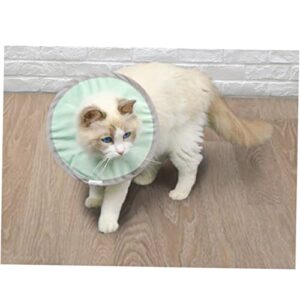 BESPORTBLE 1pc Pet Cat Collar Cat Elizabethan Collar Pet Protective Collar Elizabethan Cone Collar Puppy Dog Cone Pet Costuem Accesseories Dog Surgery Collar Pets Petg Green