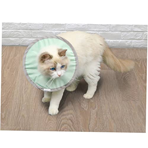 BESPORTBLE 1pc Pet Cat Collar Cat Elizabethan Collar Pet Protective Collar Elizabethan Cone Collar Puppy Dog Cone Pet Costuem Accesseories Dog Surgery Collar Pets Petg Green