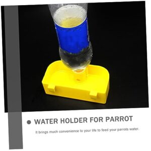 BESPORTBLE 2pcs Water Guide Bird Waterer Bunny Water Dispenser Bird Feeding Tool Water Holder for Parrot Pet Bird Water Dispenser Parrot Cage Parrot Supplies Bird Water Feeder Yellow Plastic