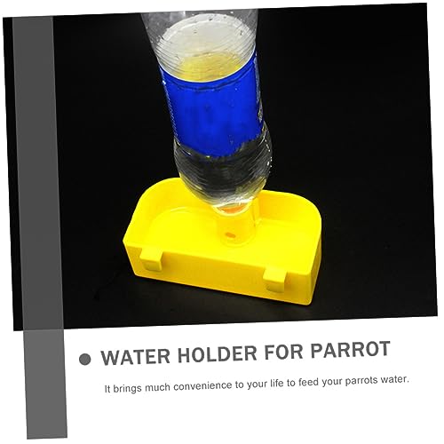 BESPORTBLE 2pcs Water Guide Bird Waterer Bunny Water Dispenser Bird Feeding Tool Water Holder for Parrot Pet Bird Water Dispenser Parrot Cage Parrot Supplies Bird Water Feeder Yellow Plastic