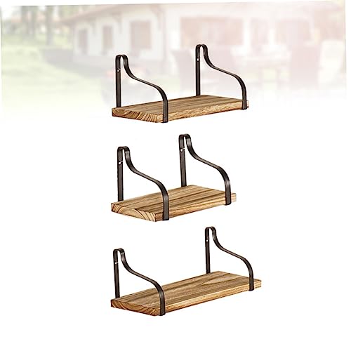 GOOHOCHY 3pcs Shelves for Bedroom Entryway Sundries Shelf Wooden Minimalist Storage Shelf Wall Storage Stand