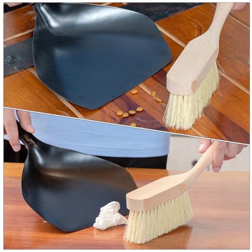 BUTIFULSIC 1 Set Desktop Broom Handheld Broom Dustpan Cleaning Accessory Whisk Broom Small Broom and Sweeping Pan Dust Brush Household Brooms Mini Broom Mini Brush Portable Brush Char The Pet