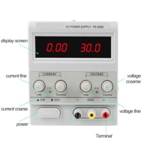 DC Power Supply, Digital Adjustable Lab Test Linear Power Source, PS-305D, 30V 5A