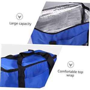 CANIGHT Insulated Bag Food Coffee Container Foldable Picnic Basket Foldable Basket Insulation Thermal Bag Lunch Insulated Basket Insulated Shopping Bags Pizza Bag Cake Containers Blue