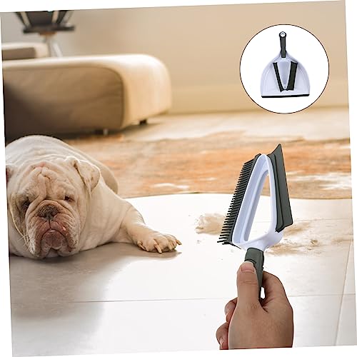 1 Set Pet Cleaning Broom Epilator Small Broom Clean Brush and Multi Functional Cleaning Brush Pet Cage 2-in-1 Dustpan Broom Hair Remover Pet Broom with Dustpan Pp Coffee Outanaya