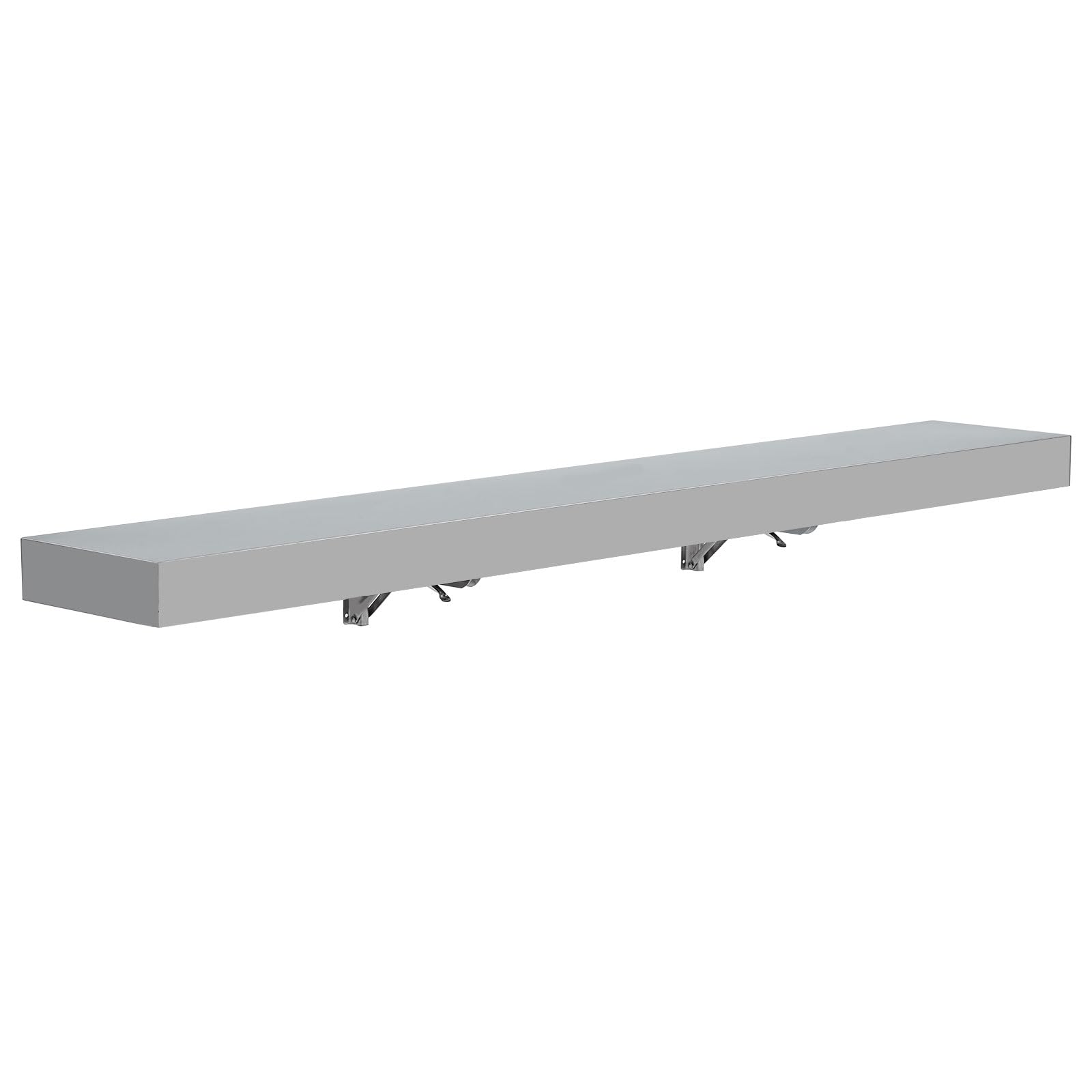 PrecisionAuto Concession Shelf 71" L x 11" W - 304 Stainless Steel Folding Serving Shelf, Wall Mount Shelving, Ideal for Food Truck, Grill Area, BBQ Table, Restaurant