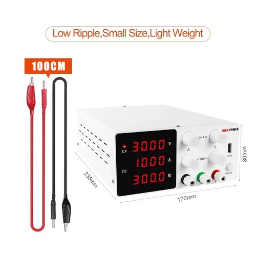 DC Switching Power Supply, SPS-W3010, 30V 10A Digital Variable Power Source for Laboratory Test