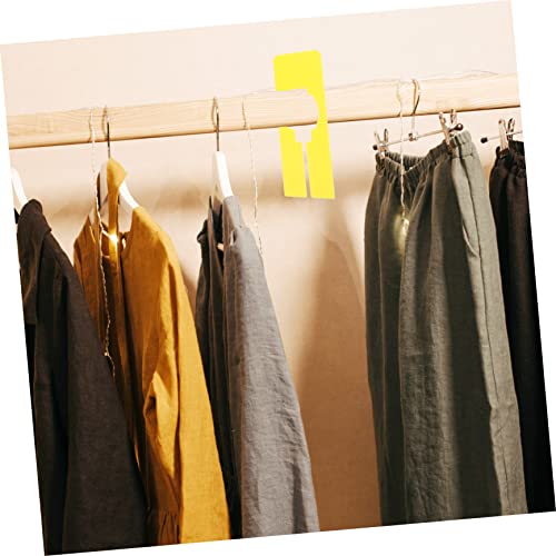 GREENADSCAPE 10pcs Clothes Divider Clothing Rack Size Divider Closet Separators Label Wardrobe Closet Clothes Rack Weekly Clothes Organizer for Hanger Dividers Yellow Plastic