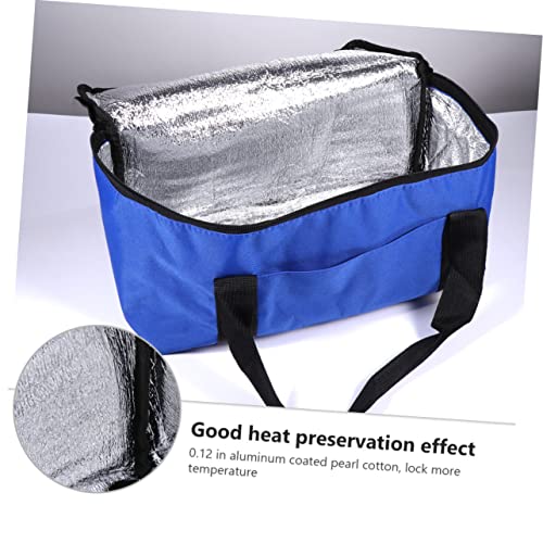 CANIGHT Insulated Bag Food Coffee Container Foldable Picnic Basket Foldable Basket Insulation Thermal Bag Lunch Insulated Basket Insulated Shopping Bags Pizza Bag Cake Containers Blue