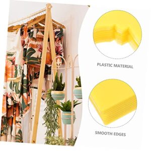 GREENADSCAPE 10pcs Clothes Divider Clothing Rack Size Divider Closet Separators Label Wardrobe Closet Clothes Rack Weekly Clothes Organizer for Hanger Dividers Yellow Plastic