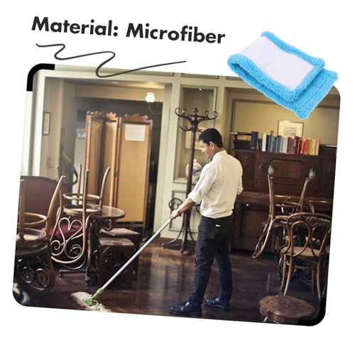 Outanaya 2pcs Mop Refill Mop Sponge Pad Alda Flat Mop and Bucket Floor Mops Commercial Mop Sanitary Napkin Moppe Floor Cleaning Tool Mop Head Cap Vassevirgin Blue