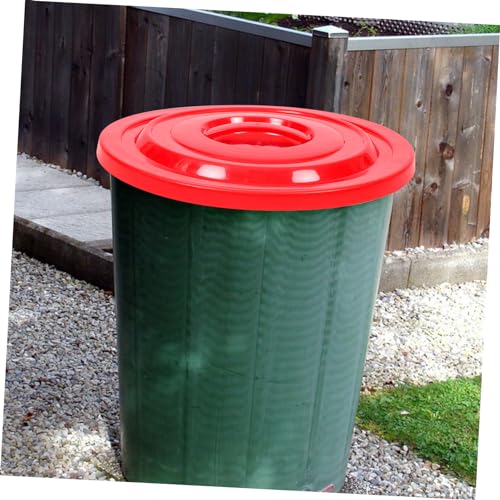 SOESFOUFU Trash Can Trash Can Cover Outdoor Trash Cans Portable Large Trash Cans Trash Can Lids Litter Boxes Bins Large Waste Bin Lid Plastic Garbage Can Lid Red