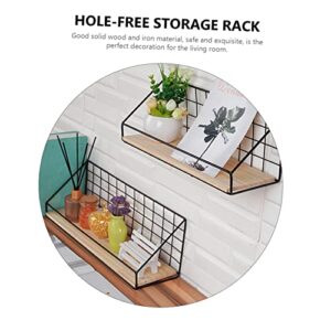 HOMOCONO 1pc Storage Rack Home Supplies Rack Sundries Organizing Holder Storage Mounted Shelves for Storage Multifunctional Wall Shelf Useful Wall Shelf House Gadgets Home Items Solid Wood