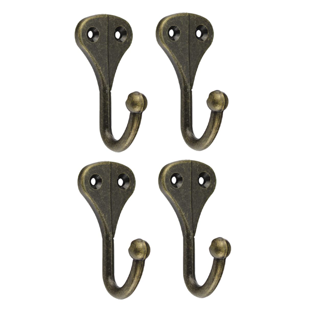 PRETYZOOM 1set Wall-Mounted Coat Hook Heavy Duty Hooks for Hanging Bedroom Wall Hook Multi Hanger Wall Hook Rack Towel Hook for Wall Heavy Duty Clothes Hanger Wall Mounted Hooks Zinc 4pcs