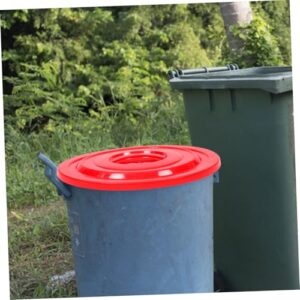 SOESFOUFU Trash Can Trash Can Cover Outdoor Trash Cans Portable Large Trash Cans Trash Can Lids Litter Boxes Bins Large Waste Bin Lid Plastic Garbage Can Lid Red