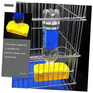 BESPORTBLE 2pcs Water Guide Bird Waterer Bunny Water Dispenser Bird Feeding Tool Water Holder for Parrot Pet Bird Water Dispenser Parrot Cage Parrot Supplies Bird Water Feeder Yellow Plastic