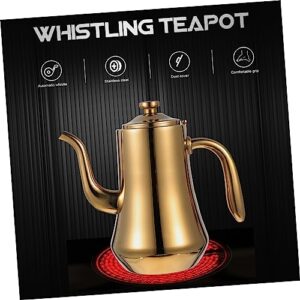 GREENADSCAPE 1pc Kettle Cooking Oil Dispenser Camping Coffee Makers Stovetop Espresso Pot Filter Pot Gongfu Teapot Milk Steamer Espresso Coffee Maker Machine Stainless Steel Golden