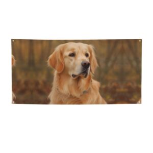 golden retriever banner wall hanging backdrop banner large party banner sign poster medium party backdrops for new year graduation wedding birthday party decor