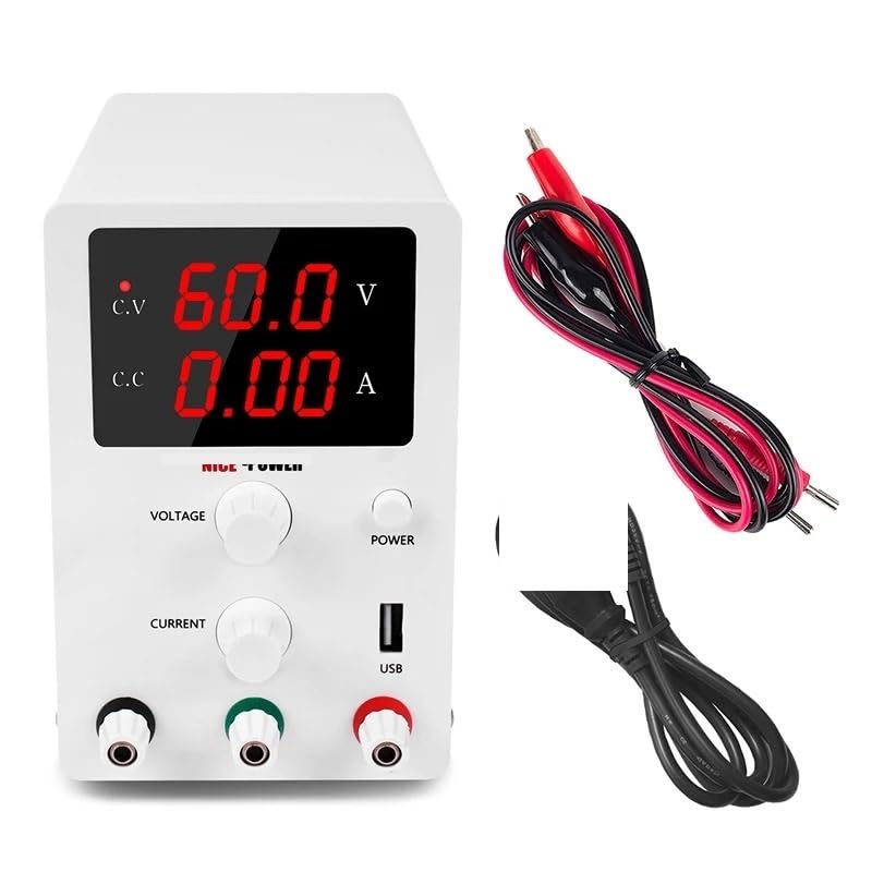 DC Regulated Power Supply, R-SPS605 60V 5A, Digital Adjustable Switching USB Interface Power Source