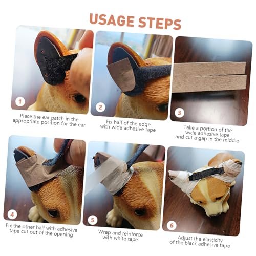 CIYODO 3 Sets Dog Ear Erector Puppy Ear Support Tool Puppy Supply Cane Rottweiler Puppy Ear Care Tool Dog Ear Standing Tool Pet Ear Support Dog Ear Stand up Support Pet Ear Tape Plastic