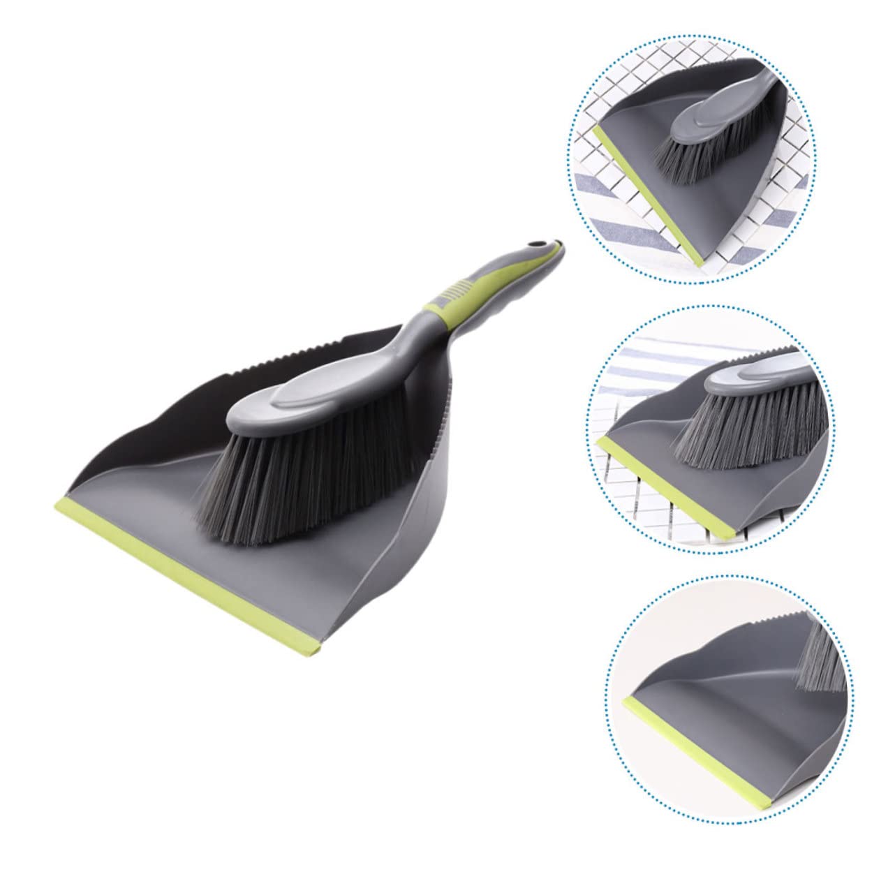 Healeved 1 Set Broom Cleaning Brush Cleaning Broom Dustpan with Handle Car Cleaner Dustpan Brush Broom Cleaning Tool Duster Keyboard Broom Keyboard Cleaning Tabletop Dustpan Shovel Green Pp