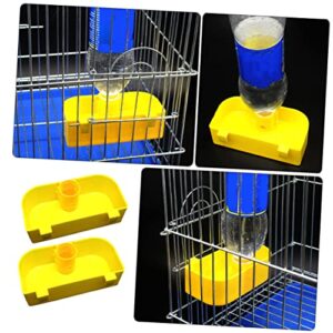 BESPORTBLE 2pcs Water Guide Bird Waterer Bunny Water Dispenser Bird Feeding Tool Water Holder for Parrot Pet Bird Water Dispenser Parrot Cage Parrot Supplies Bird Water Feeder Yellow Plastic