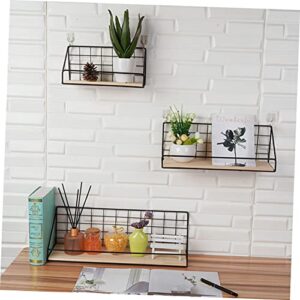 HOMOCONO 1pc Storage Rack Home Supplies Rack Sundries Organizing Holder Storage Mounted Shelves for Storage Multifunctional Wall Shelf Useful Wall Shelf House Gadgets Home Items Solid Wood