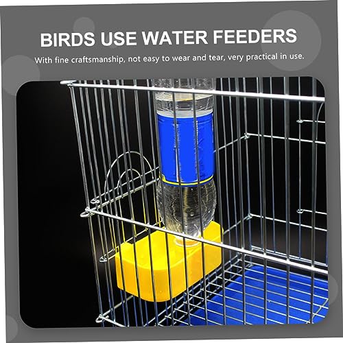 BESPORTBLE 2pcs Water Guide Bird Waterer Bunny Water Dispenser Bird Feeding Tool Water Holder for Parrot Pet Bird Water Dispenser Parrot Cage Parrot Supplies Bird Water Feeder Yellow Plastic